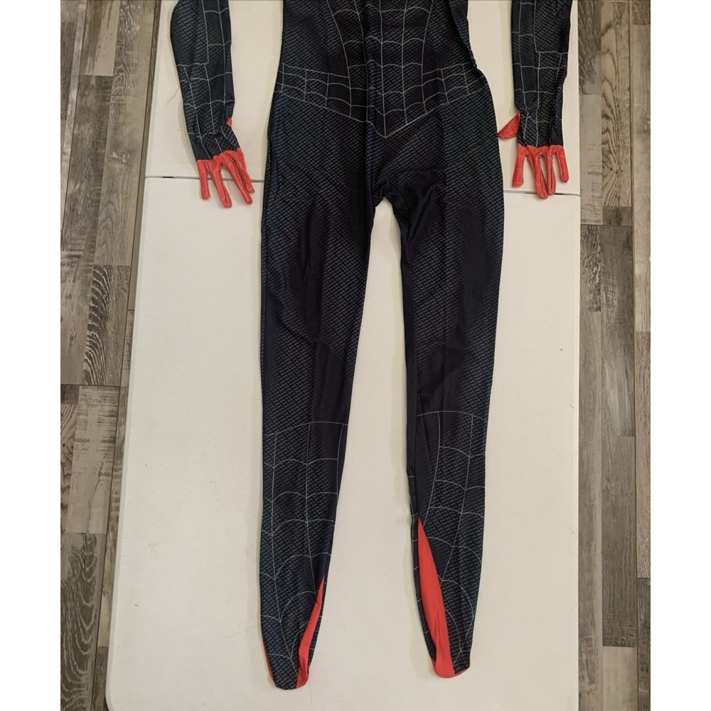 Spiderman Sz L Into the SpiderVerse Miles Morales Jumpsuit Adult Cosplay Costume - Picture 15 of 16